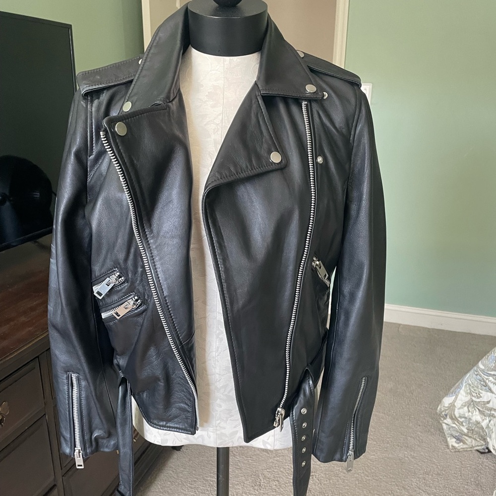 Walter Baker genuine leather moto jacket